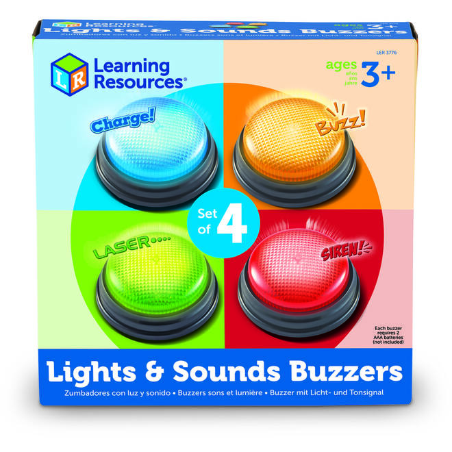 Zoemers met licht en geluid (set van 4)