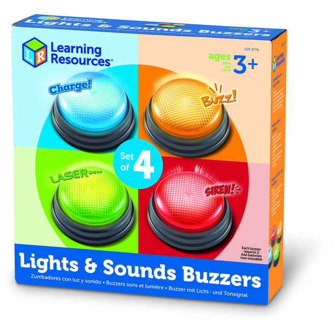 Zoemers met licht en geluid (set van 4)