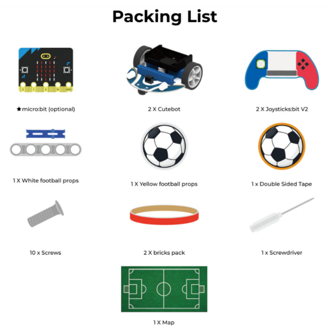ELECFREAKS -  micro:bit Cutebot Fun Football Game Kit [EF08414]