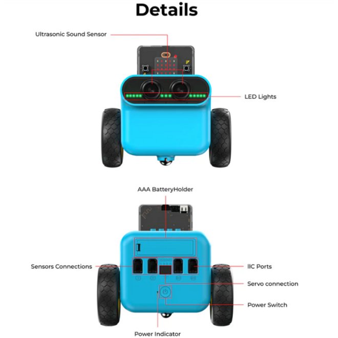 Elecfreaks TPBot Car Kit –Smart Car Robot Kit voor micro:bit [EF08230]