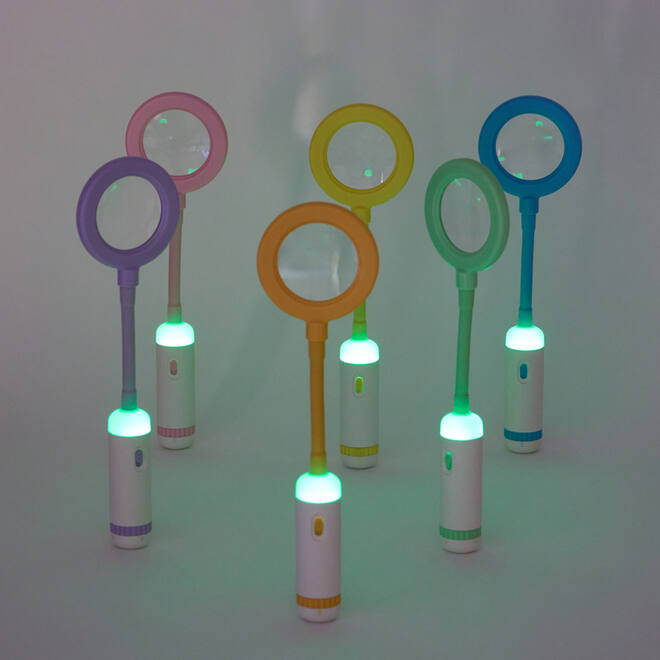 Metaaldetectoren en vergrootglas, 6 stuks