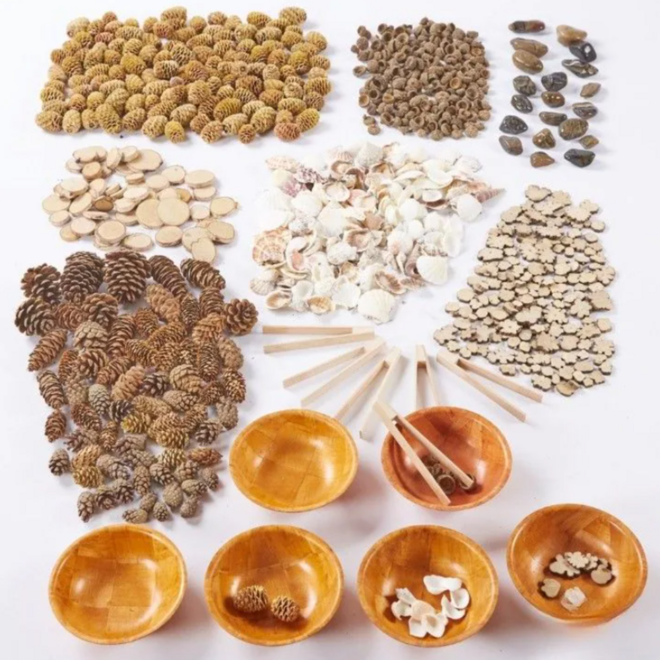 Tuff tray | inclusief natuurlijke sorteerset