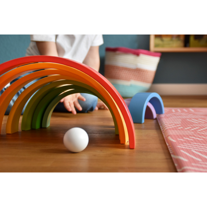 Houten Bouwblokken Regenboog XL, 14dlg.