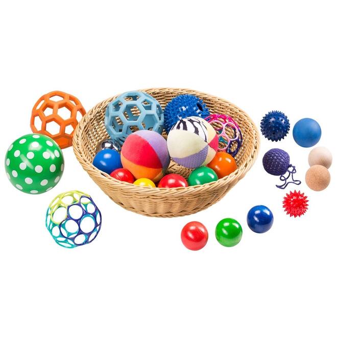 Zintuiglijke mand met ballen