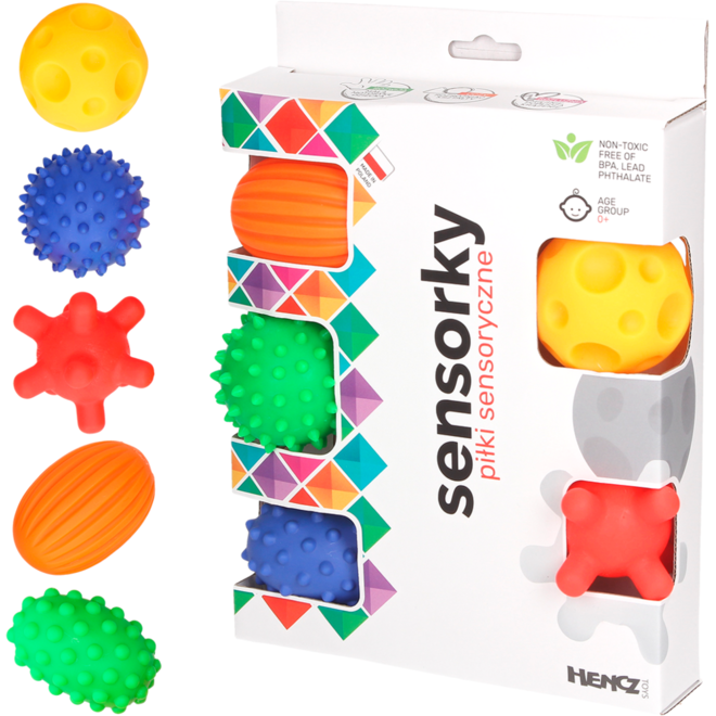Mom's Care sensorisch speelgoed sensorische ballen set 5 stuks baby