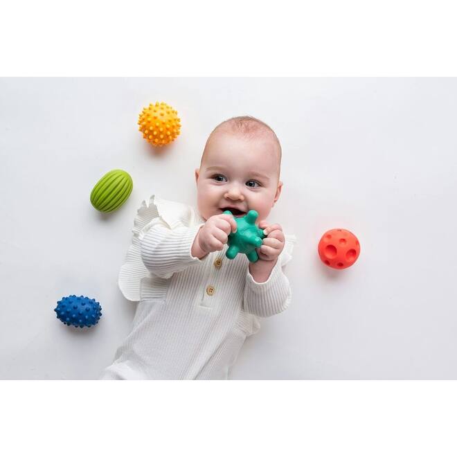 Mom's Care sensorisch speelgoed pastel ballen set - 5 stuks voor baby’s
