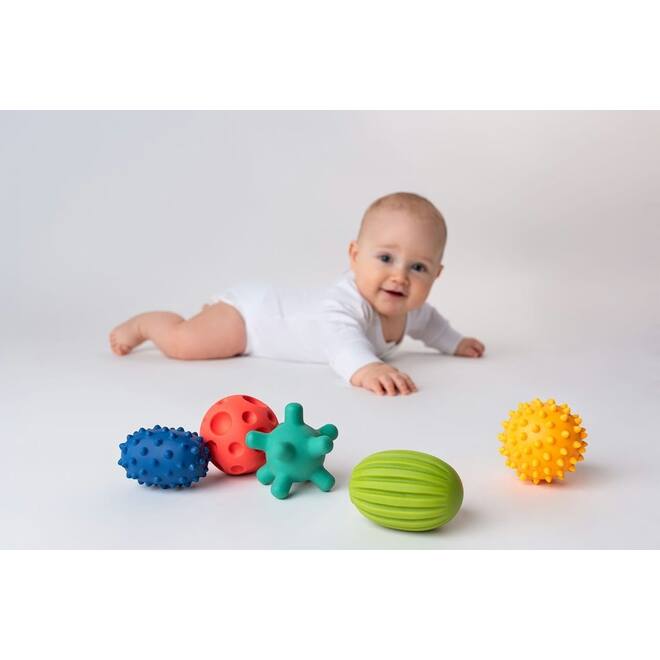 Mom's Care sensorisch speelgoed pastel ballen set - 5 stuks voor baby’s