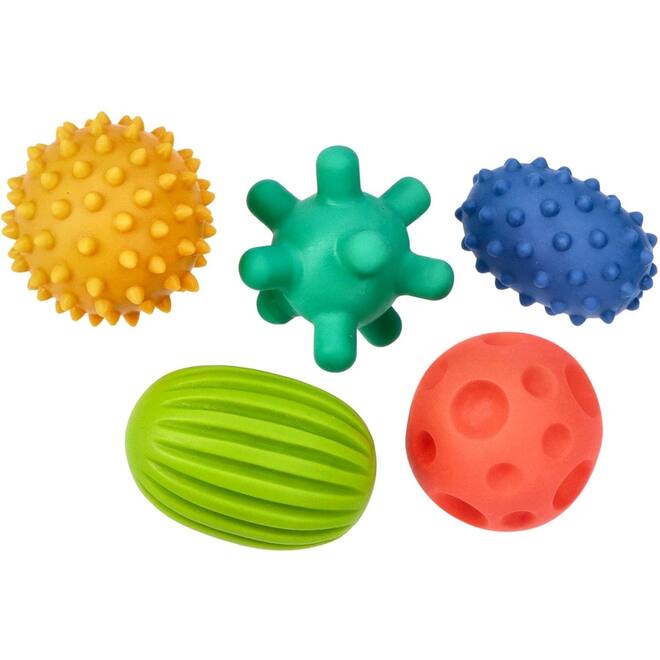 Mom's Care sensorisch speelgoed pastel ballen set - 5 stuks voor baby’s