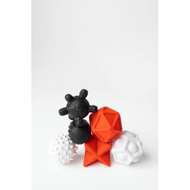 Mom's Care sensorisch speelgoed contrast ballen zwart wit 6 stuks baby