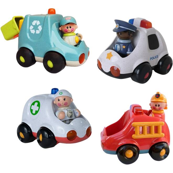 Tolo Bio Toys First Friends - Service Vehicle set - 4 stuks