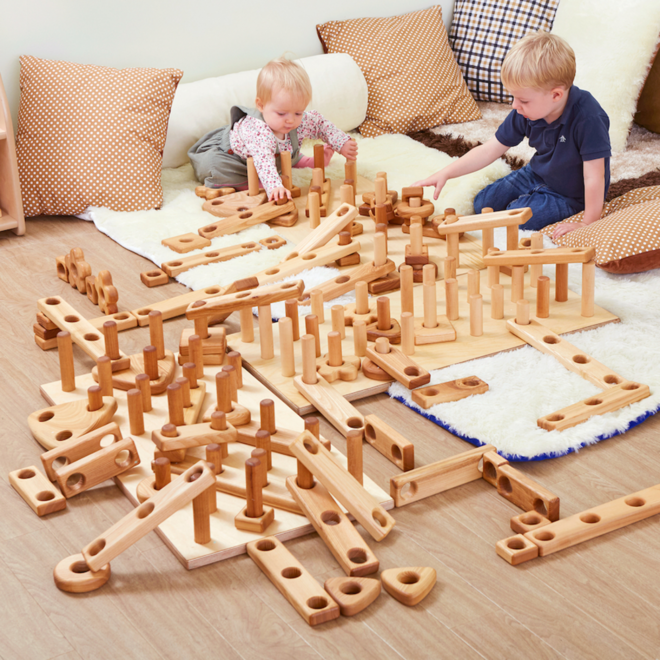 Houten Reuze Stapel en Bouwset