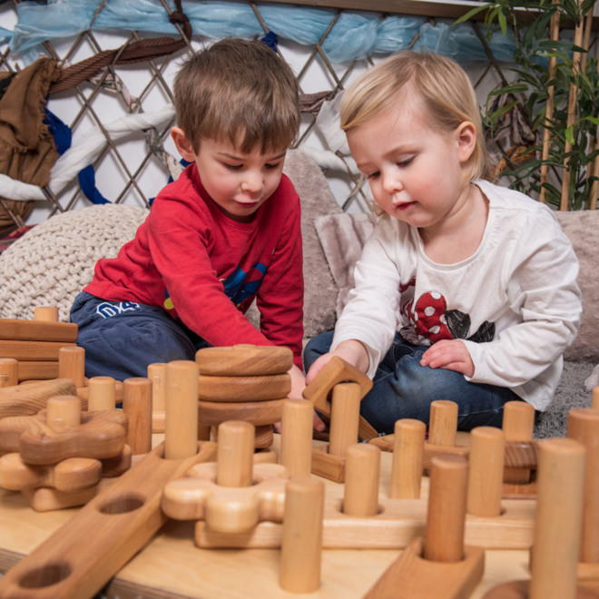 Houten Reuze Stapel en Bouwset