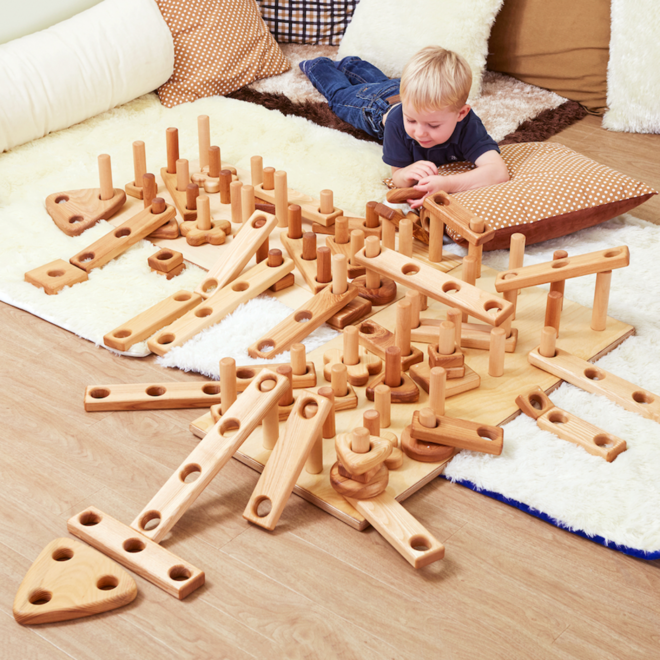 Houten Reuze Stapel en Bouwset