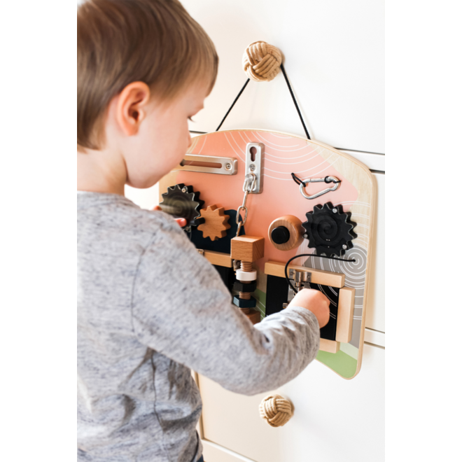 Small Foot - Houten Activiteitenbord Rotatie en Sloten