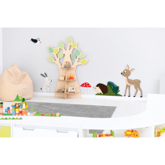Boomboekenkast voor aan de muur, (excl. Montage)