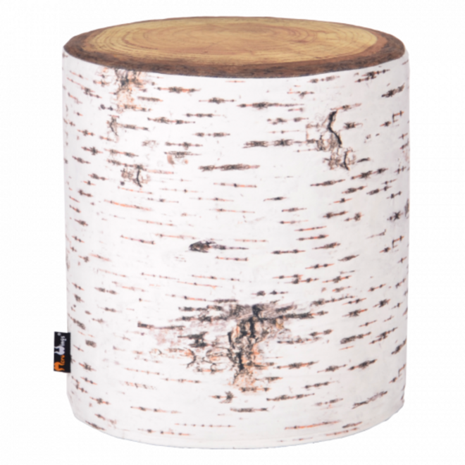 Poef indoor Noorse berk, 45 cm hoog