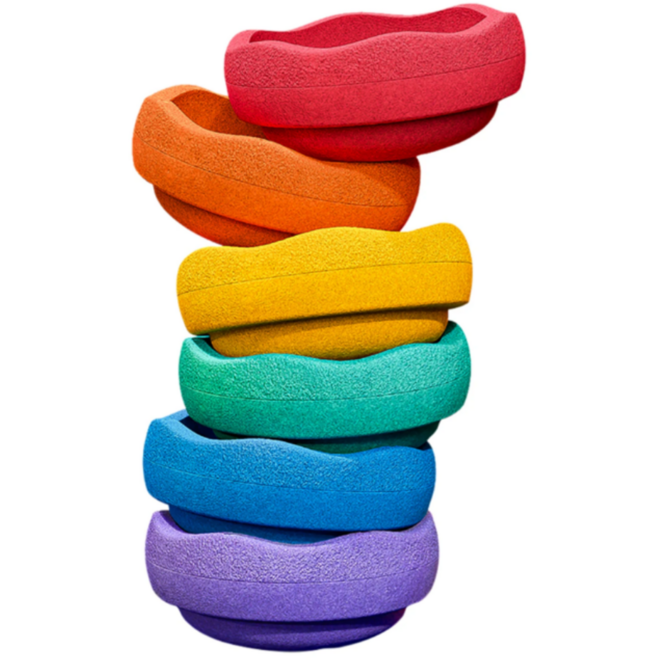 Stapelstein ® Rainbow Classic, set van 6 stuks