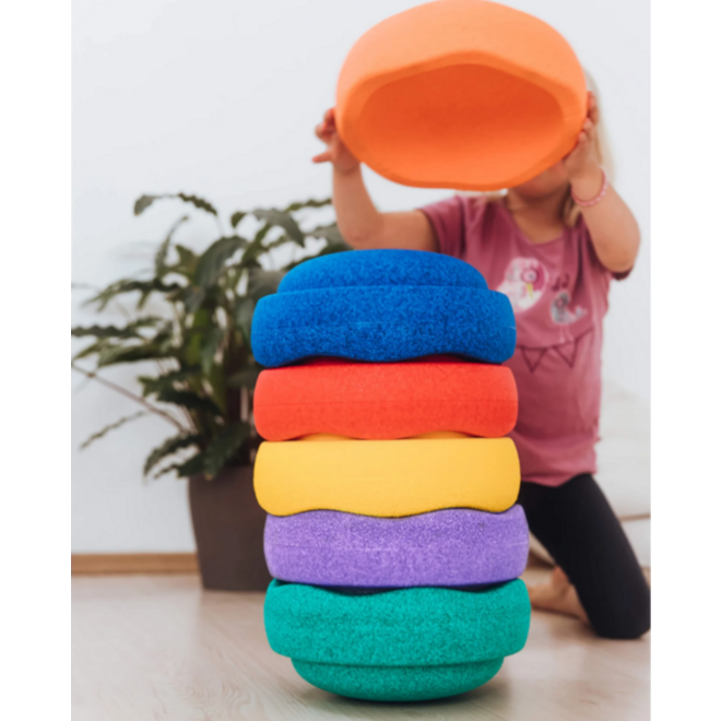 Stapelstein ® Rainbow Classic, set van 6 stuks