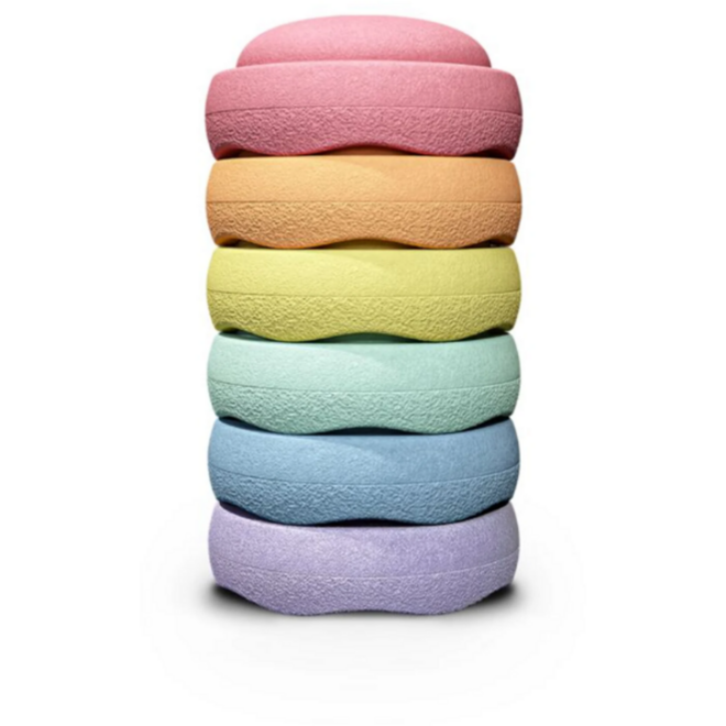 Stapelstein ® Rainbow Pastel, set van 6 stuks
