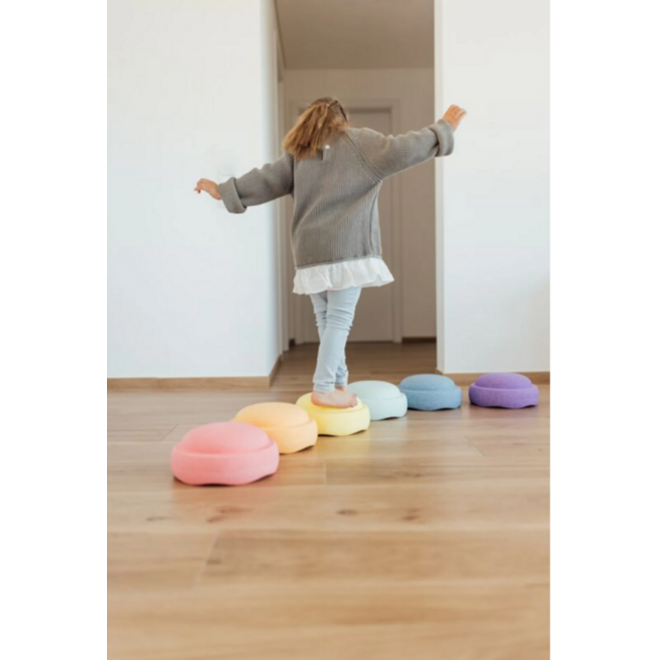 Stapelstein ® Rainbow Pastel, set van 6 stuks