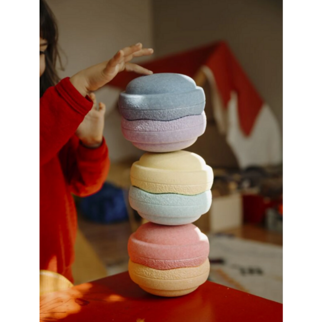 Stapelstein® Original Mini Rainbow Pastel, set van 6 stuks