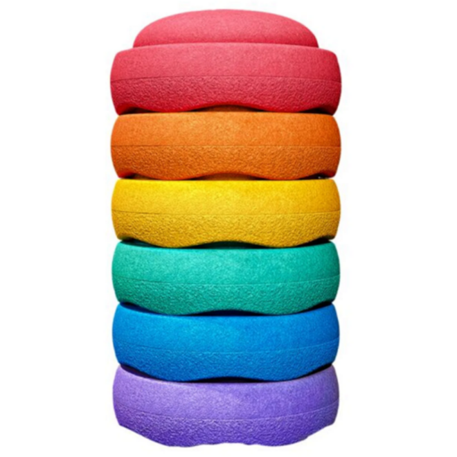 Stapelstein® Original Mini Rainbow Classic, set van 6 stuks