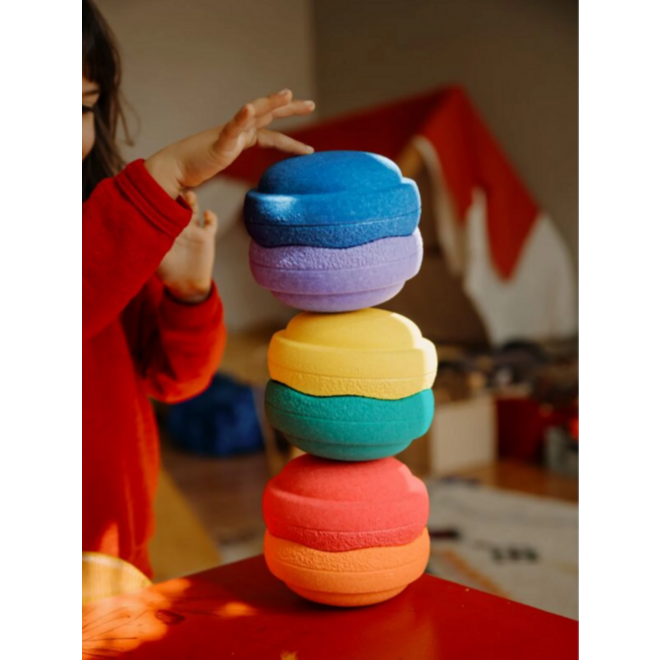 Stapelstein® Original Mini Rainbow Classic, set van 6 stuks