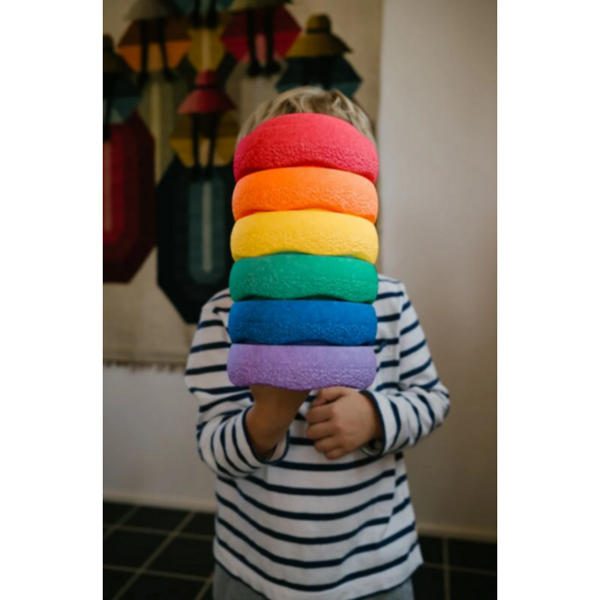 Stapelstein® Original Mini Rainbow Classic, set van 6 stuks