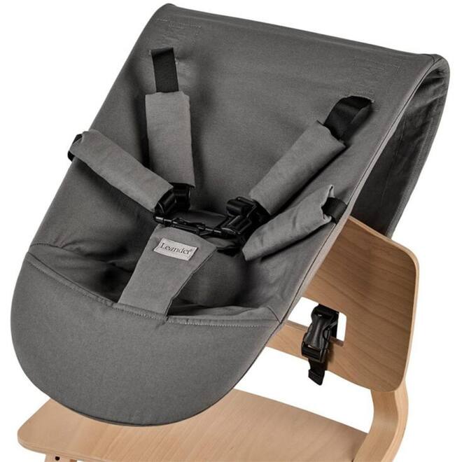 Leander newborn seat for highchair, Cool grey
