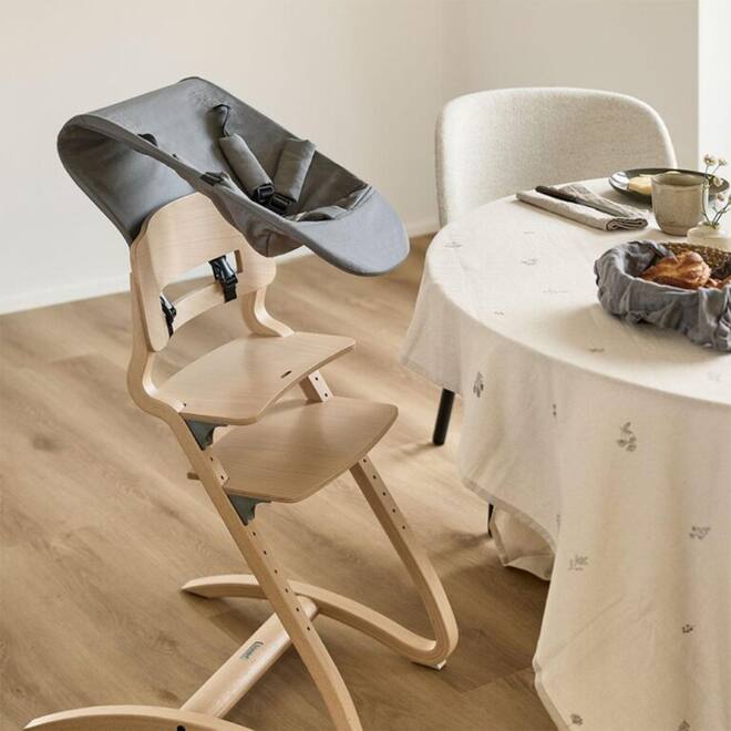 Leander newborn seat for highchair, Cool grey