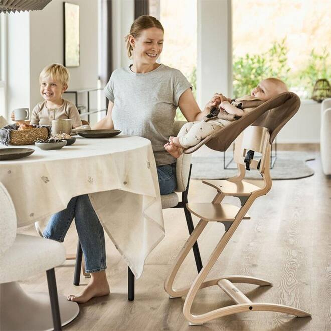 Leander newborn seat for highchair, Mocca