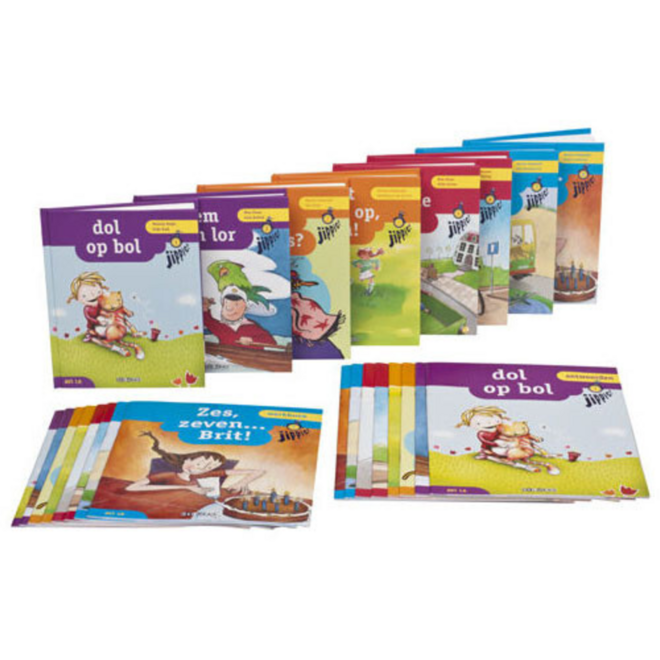 Jippie totaalpakket - 8x leesboek/werkboek/antwoordenboek