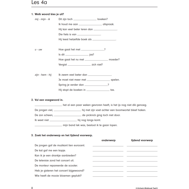 Blokboek taal groep 8