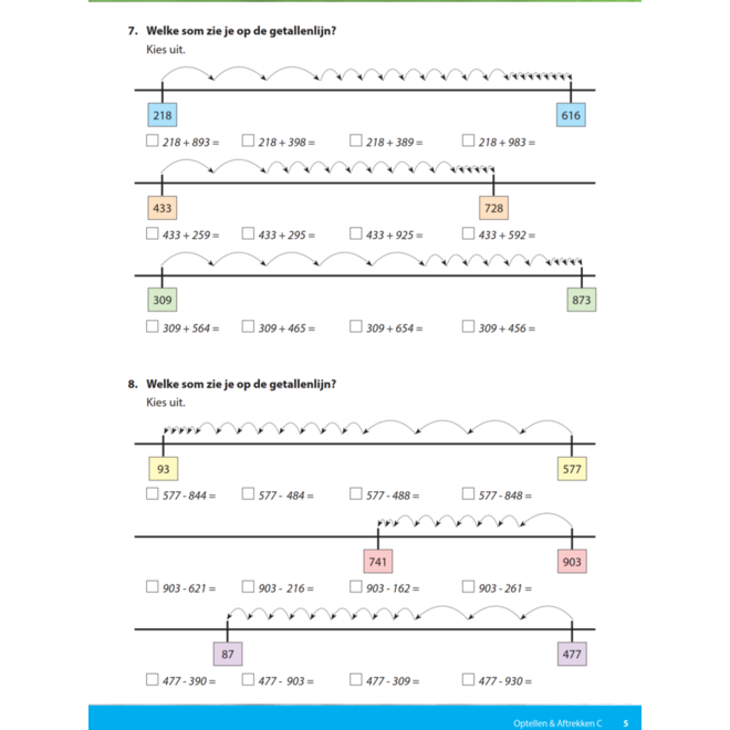 Kerndoeltrainer Optellen & Aftrekken C (5 stuks)