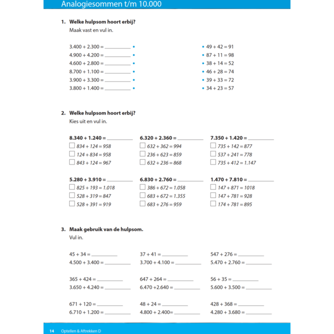 Kerndoeltrainer Optellen & Aftrekken D (5 stuks)