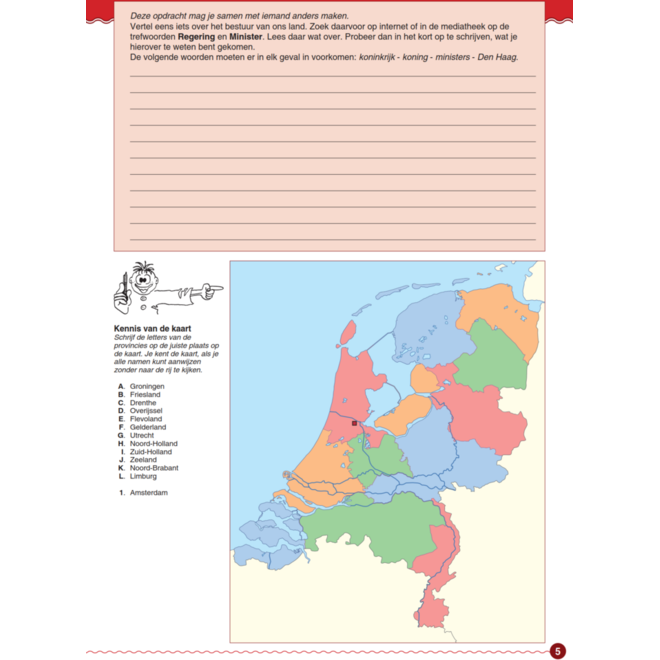 Blokboek aardrijkskunde Nederland herziene uitgave (5 stuks)