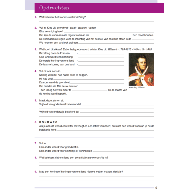 Blokboek staatsinrichting (5 stuks)