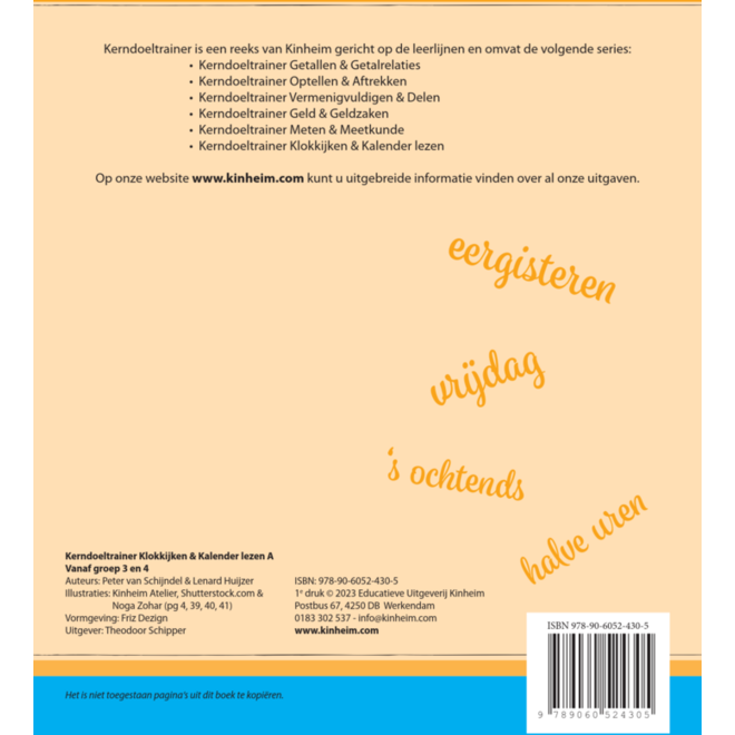 Kerndoeltrainer Klokkijken & Kalender lezen A