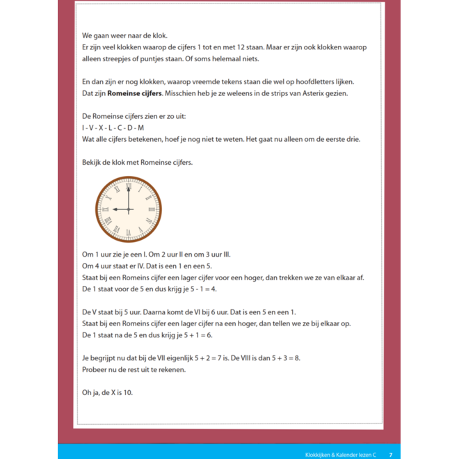 Kerndoeltrainer Klokkijken & Kalender lezen C (5 stuks)