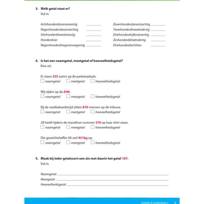 Kerndoeltrainer Getallen & Getalrelaties C (5 stuks)