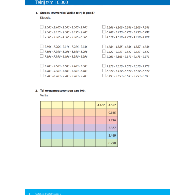 Kerndoeltrainer Getallen & Getalrelaties D (5 stuks)