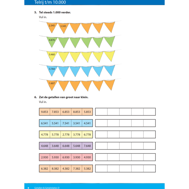 Kerndoeltrainer Getallen & Getalrelaties D (5 stuks)