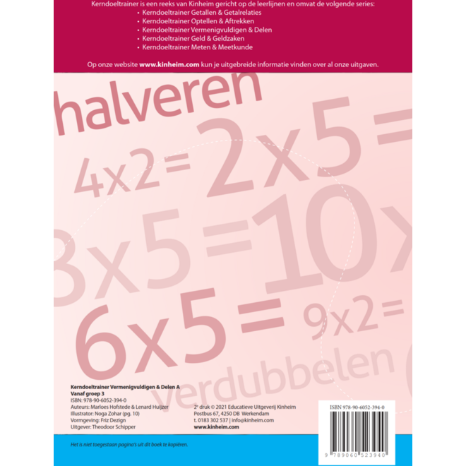 Kerndoeltrainer Vermenigvuldigen & Delen A (5 stuks)