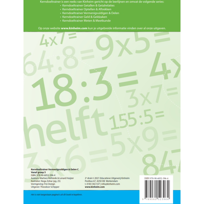Kerndoeltrainer Vermenigvuldigen & Delen C (5 stuks)