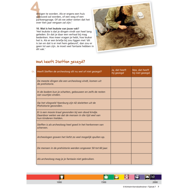 Kerndoeltrainer Tijdvak werkboek groep 7 (5 stuks)