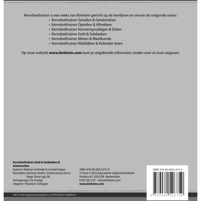Kerndoeltrainer Geld & Geldzaken B antwoorden
