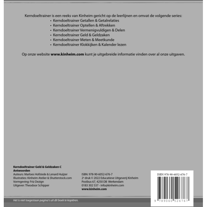 Kerndoeltrainer Geld & Geldzaken C antwoorden