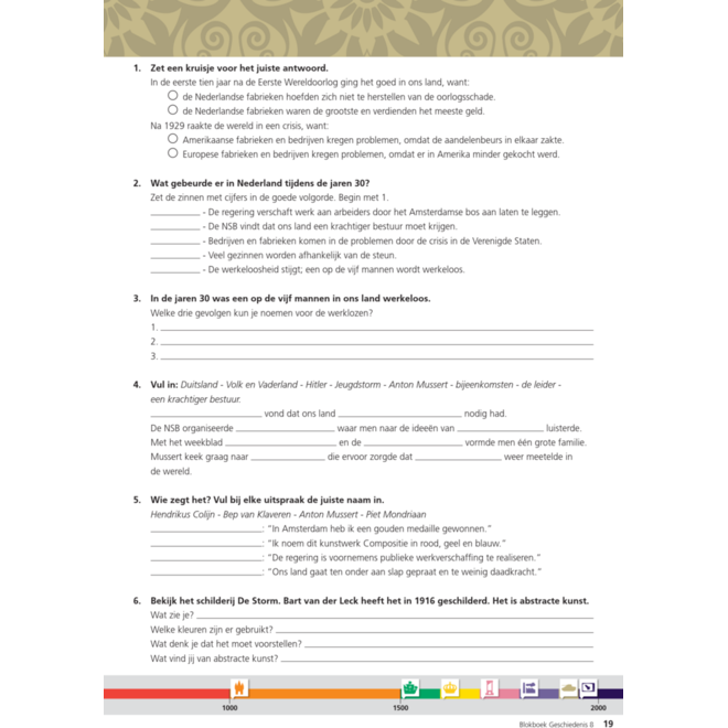 Blokboek geschiedenis groep 8 (5 stuks)