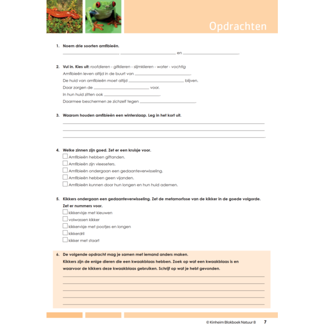 Blokboek natuur groep 8 (5 stuks)