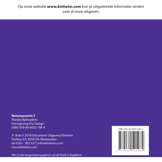 Natuurpuzzels groep 5 (5 stuks)
